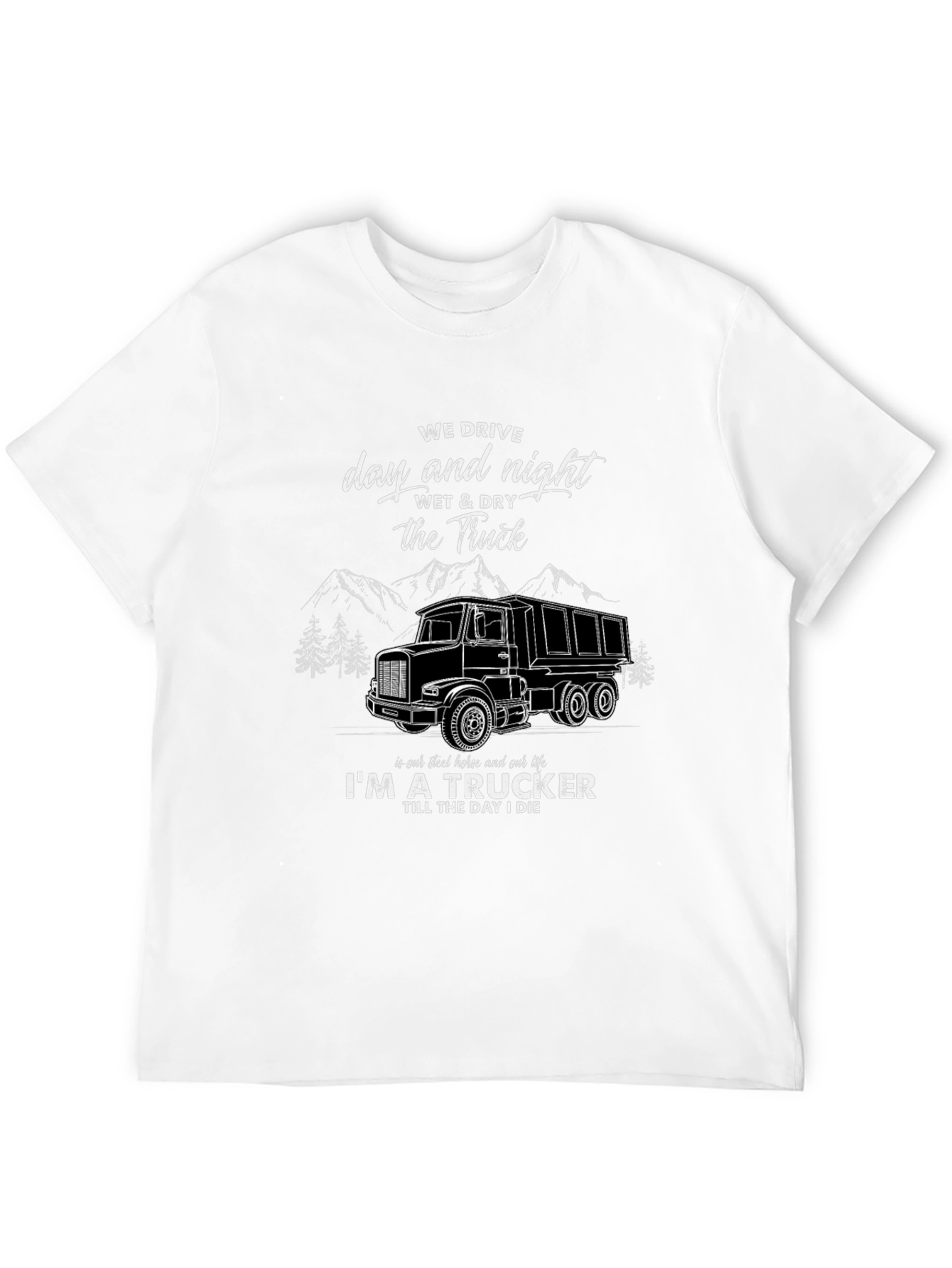 Trucker Graphic T-Shirt - Day & Night Driving