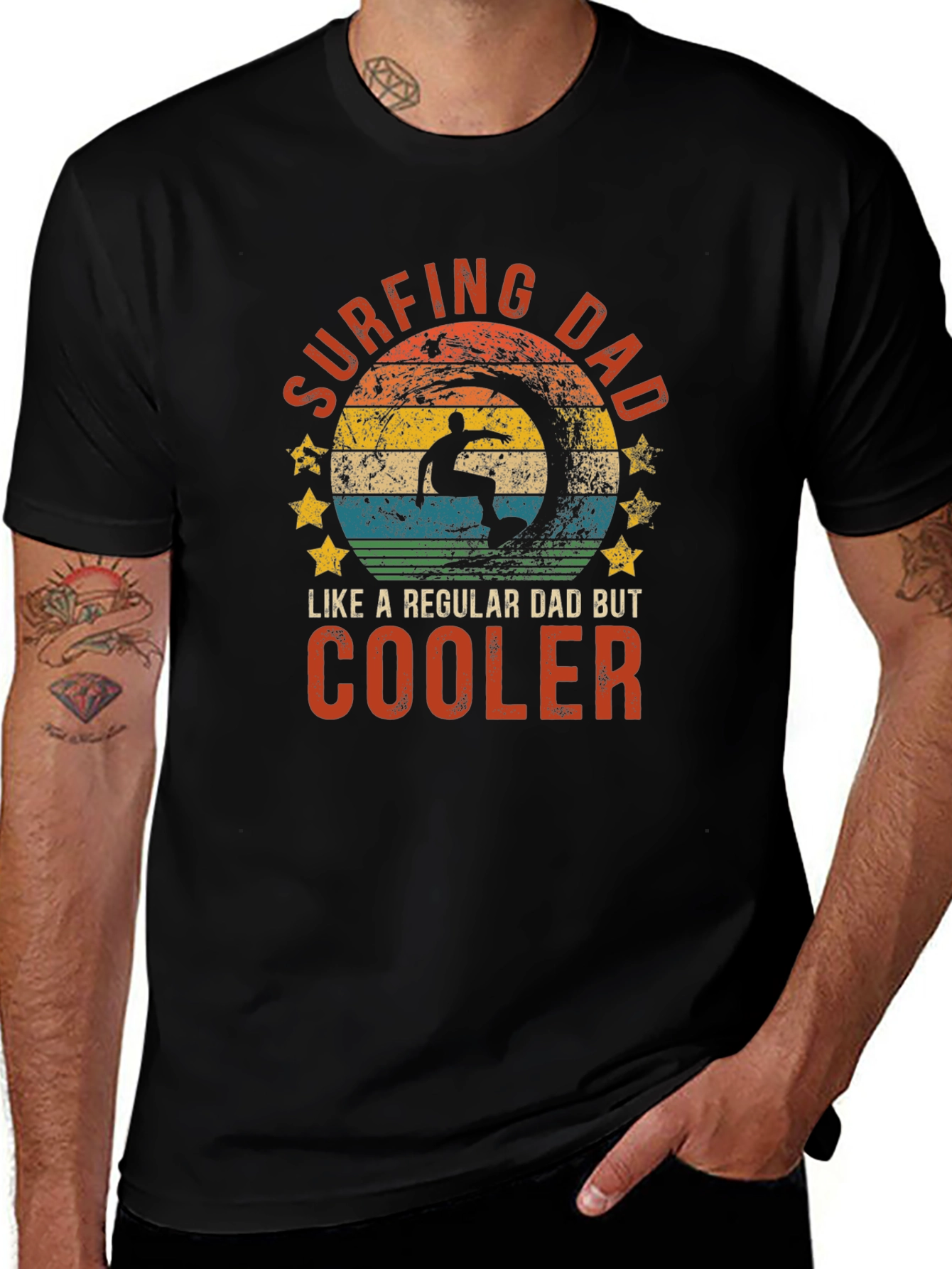 Surfing Dad T-Shirt: Cool Dad Edition
