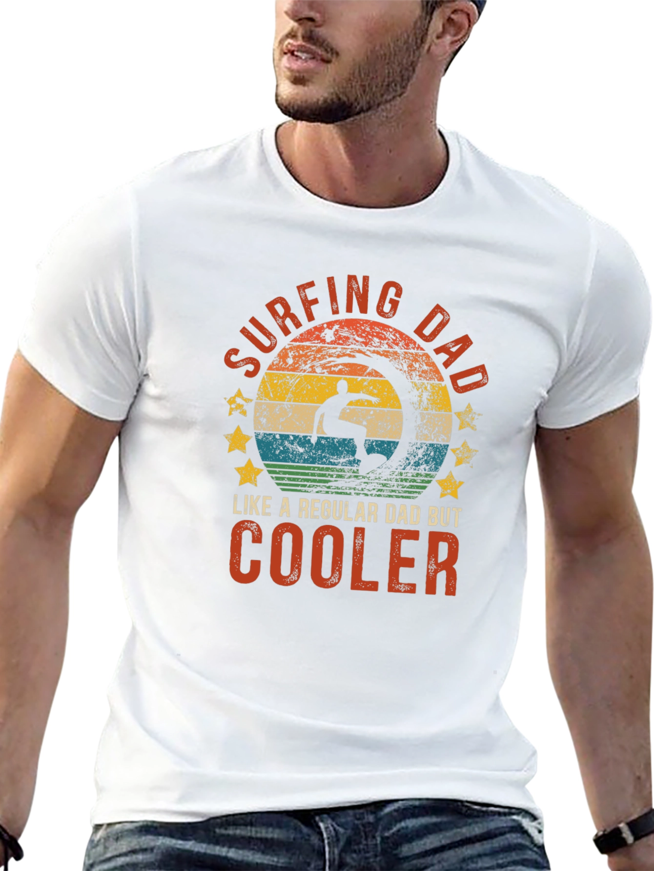 Surfing Dad T-Shirt: Cool Dad Edition
