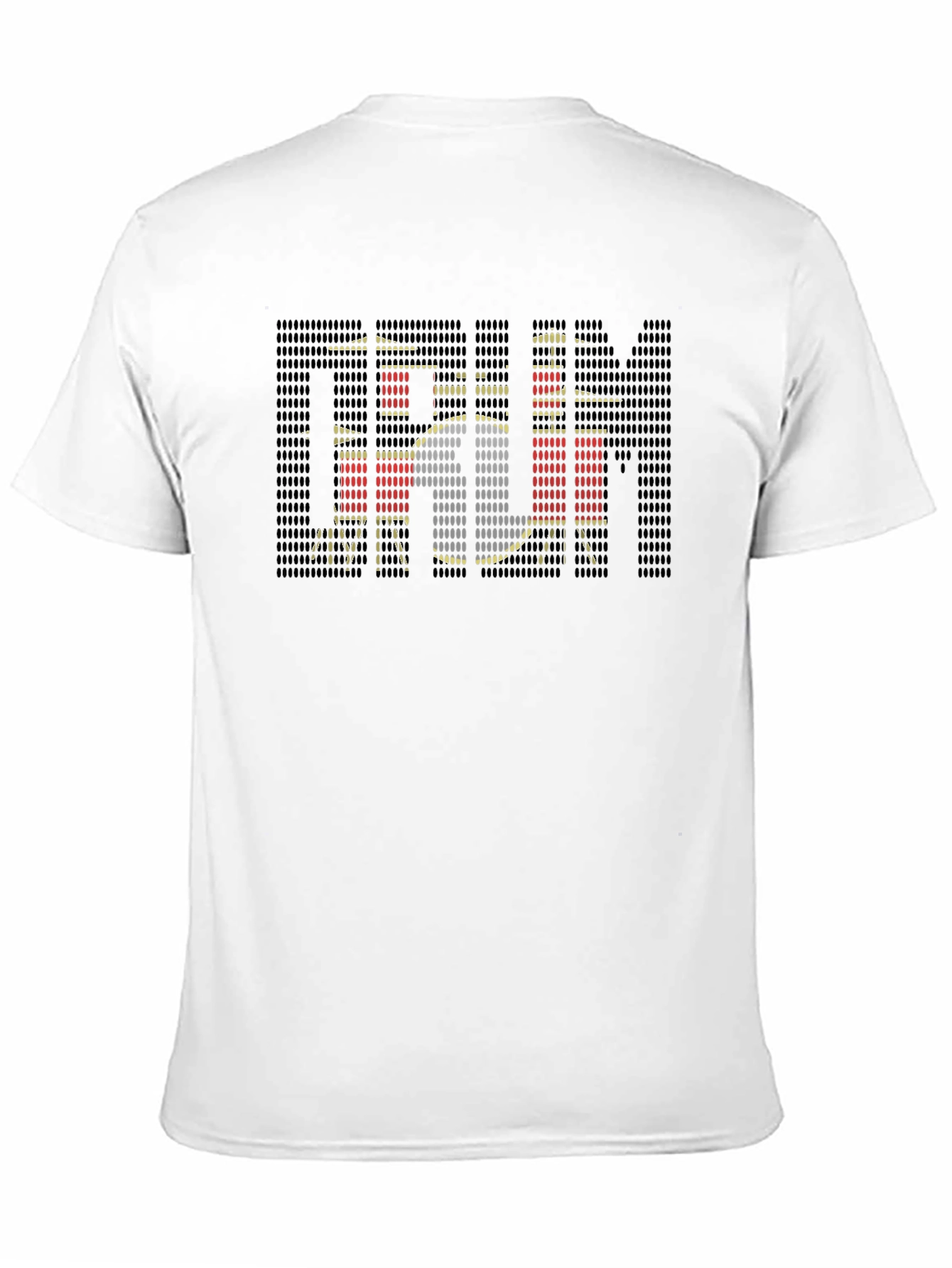 Drum Kit Pixelated Black T-Shirt