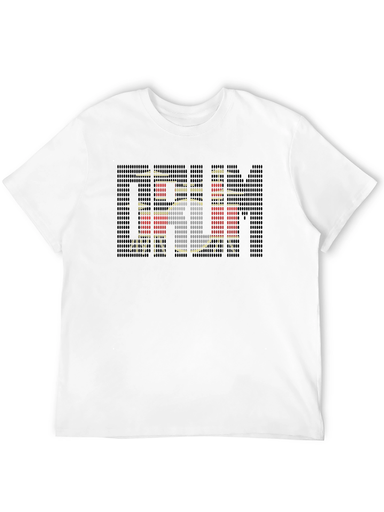 Drum Kit Pixelated Black T-Shirt