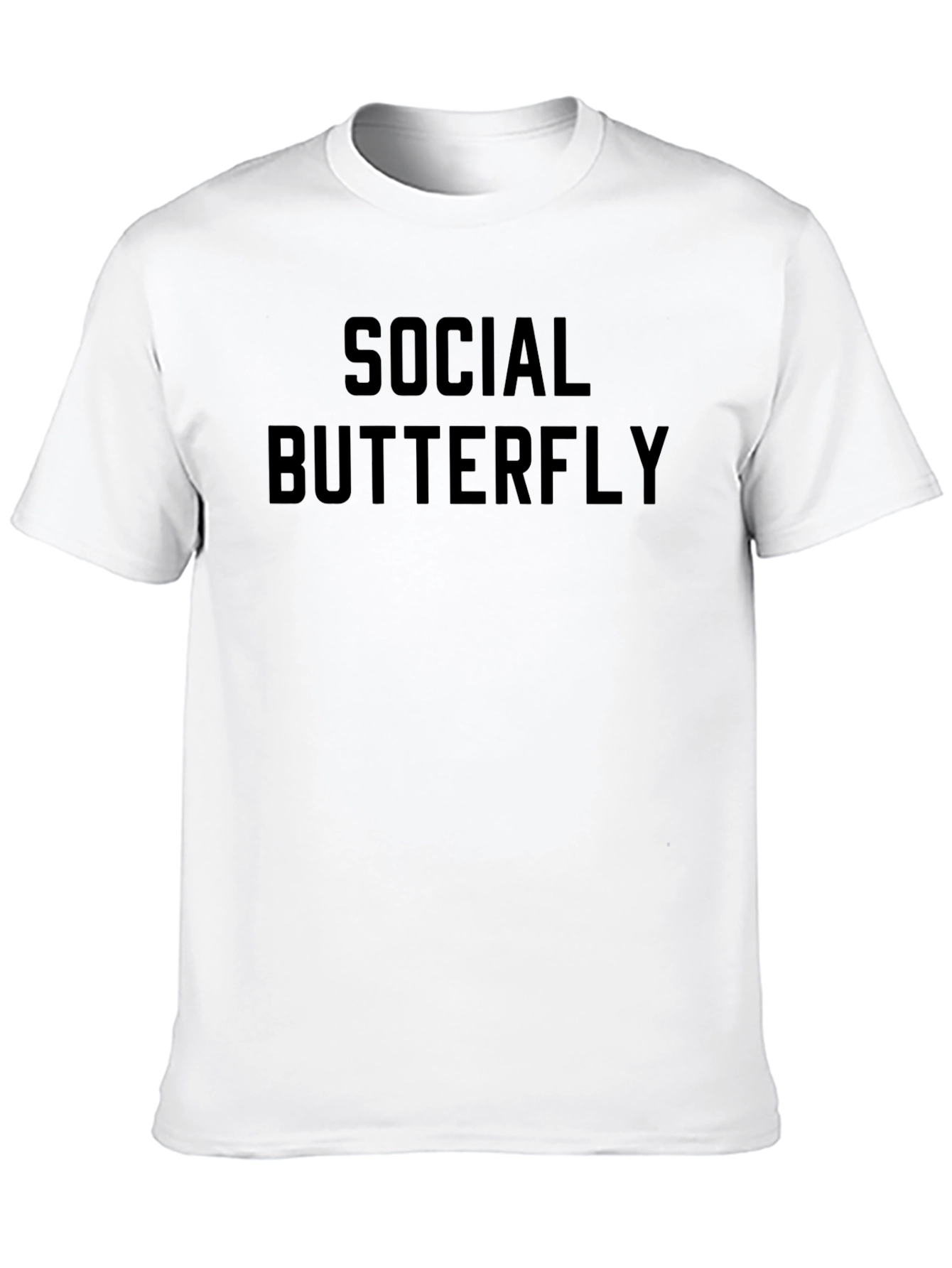 Social Butterfly Black T-Shirt - Bold Statement Tee