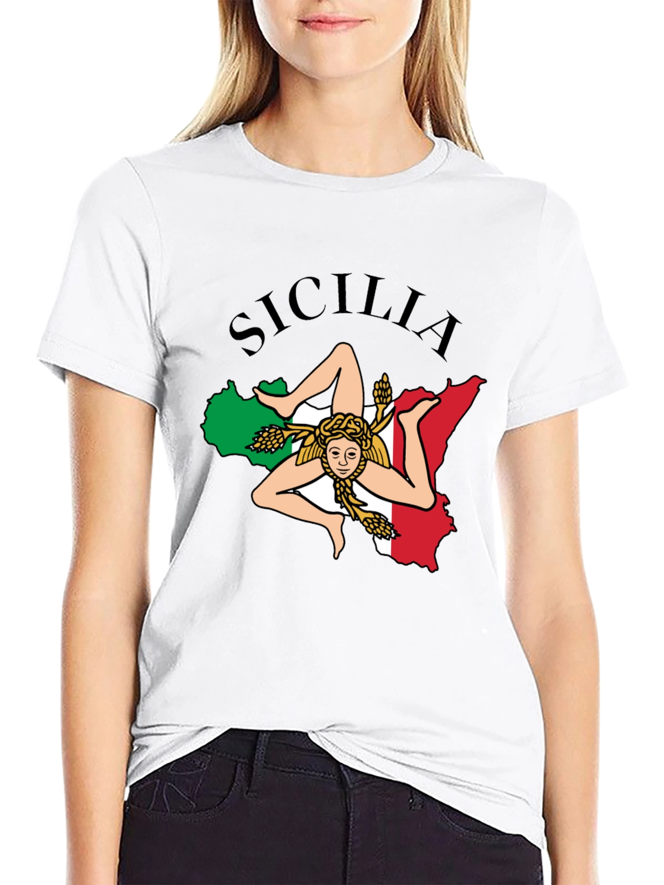 Sicilia T-Shirt Italy Flag Graphic Tee