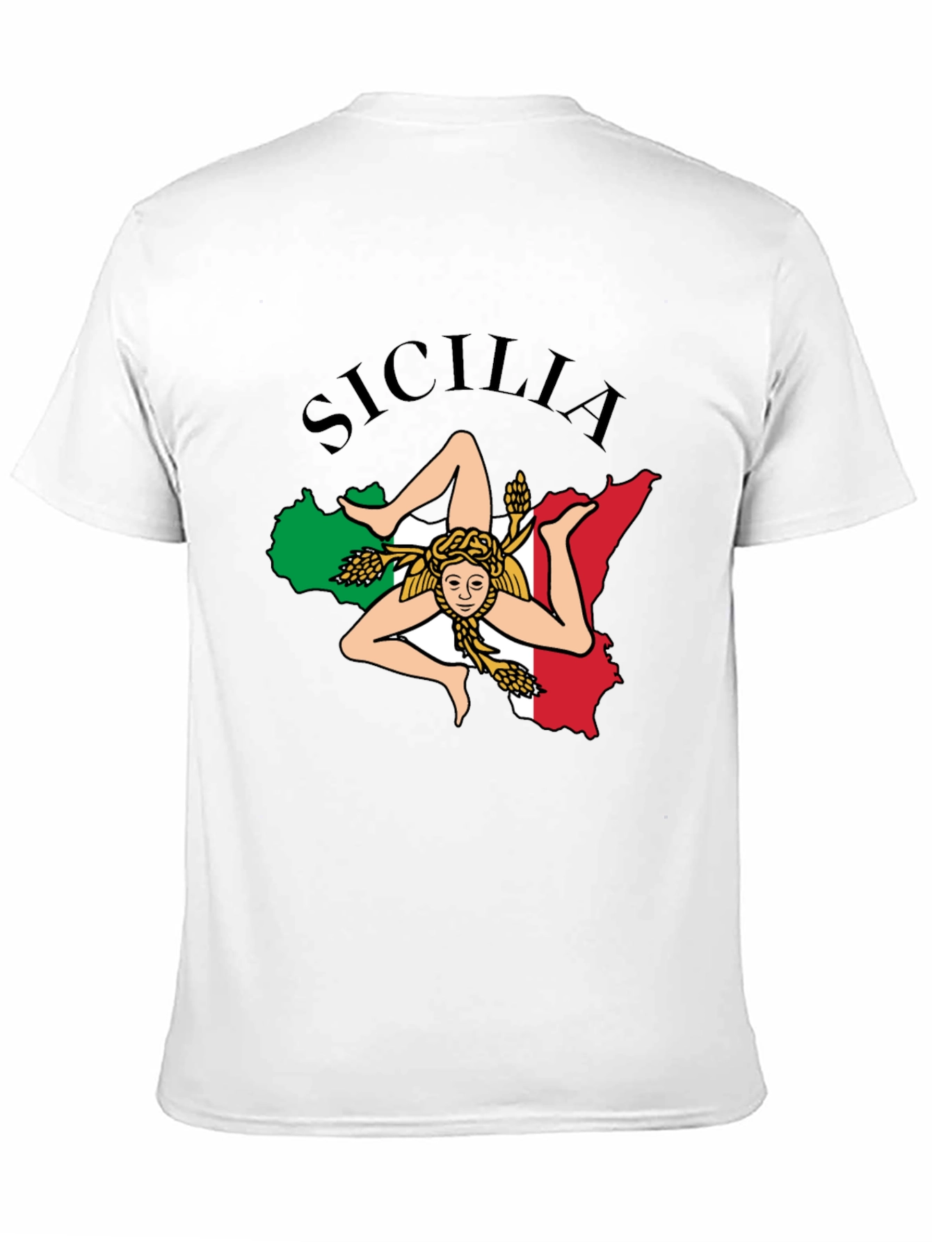 Sicilia T-Shirt Italy Flag Graphic Tee