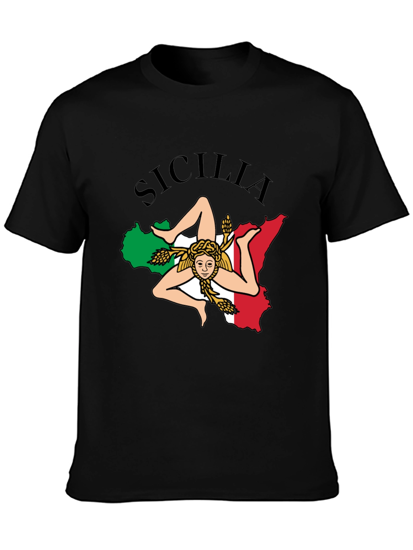 Sicilia T-Shirt Italy Flag Graphic Tee