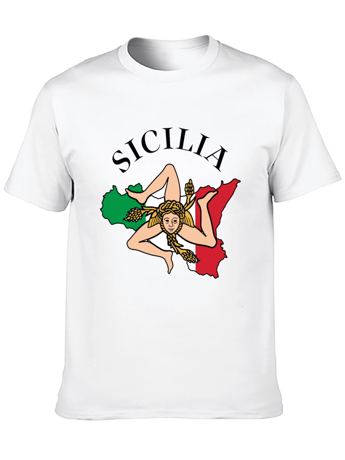 Sicilia T-Shirt Italy Flag Graphic Tee