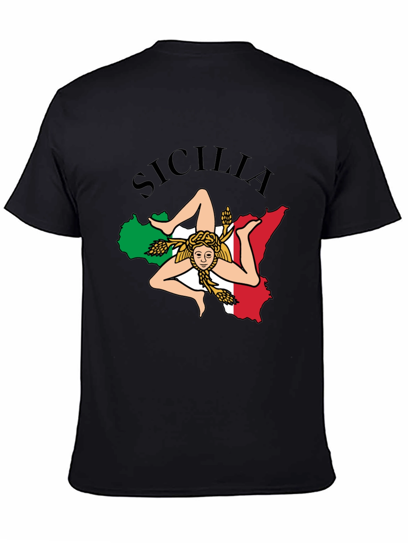 Sicilia T-Shirt Italy Flag Graphic Tee