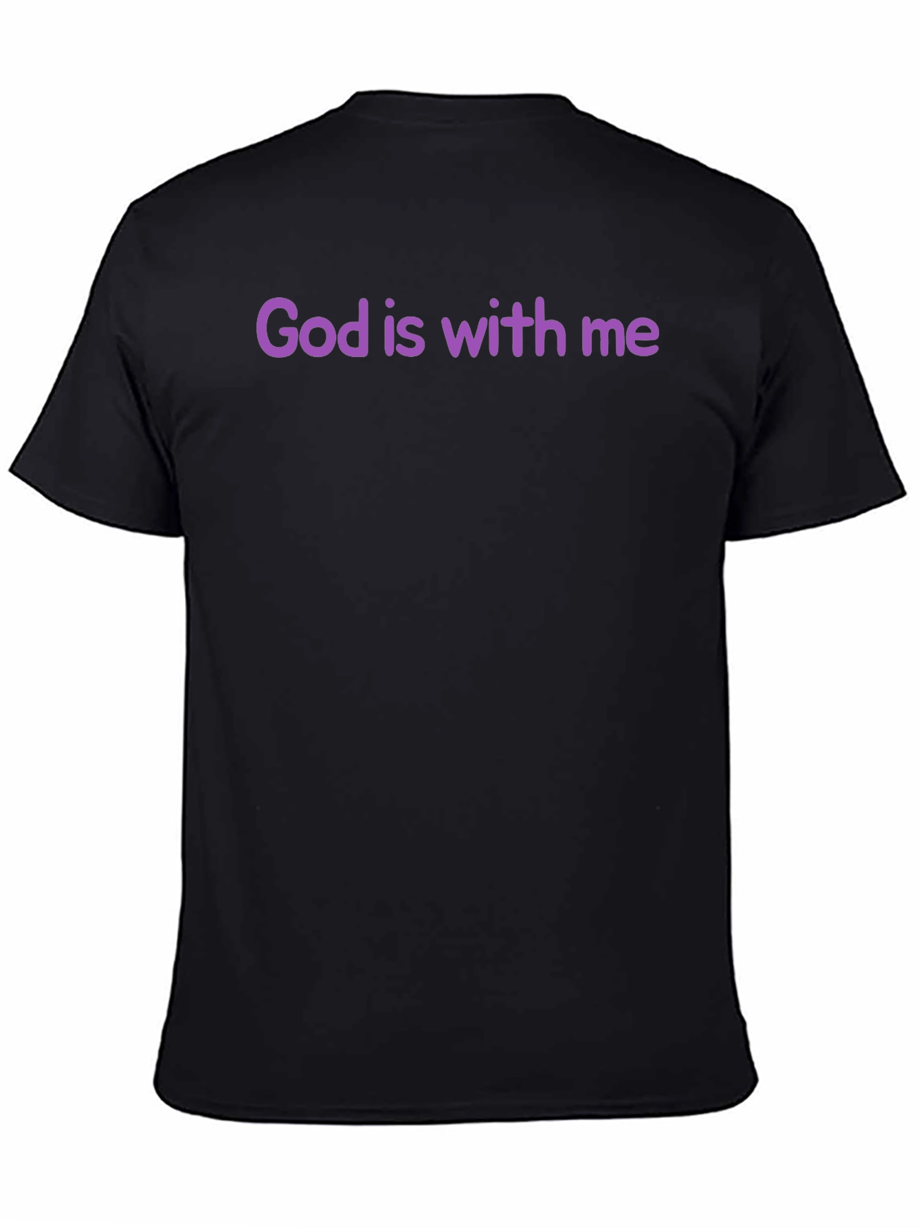 God is With Me Black T-Shirt