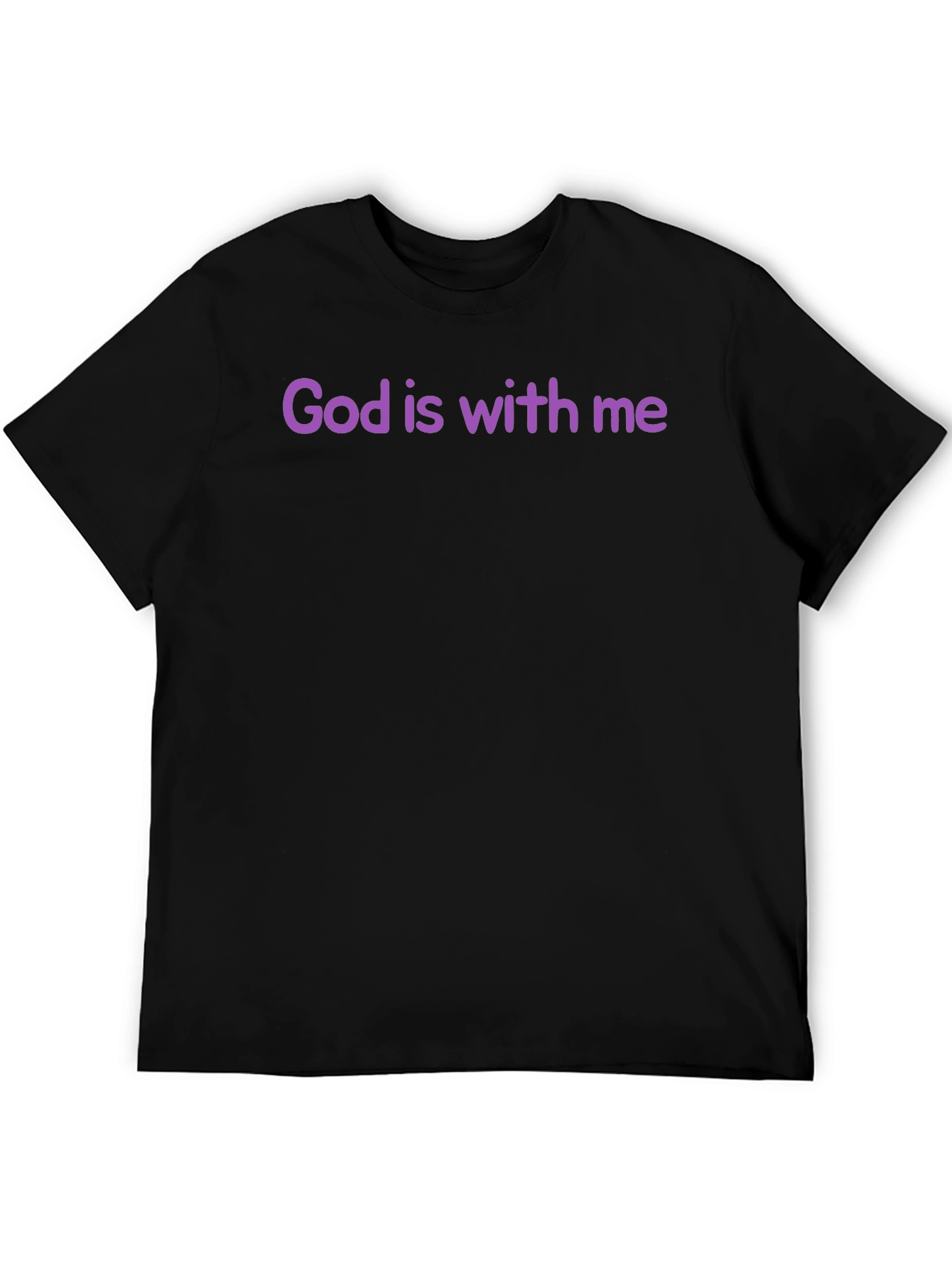 God is With Me Black T-Shirt