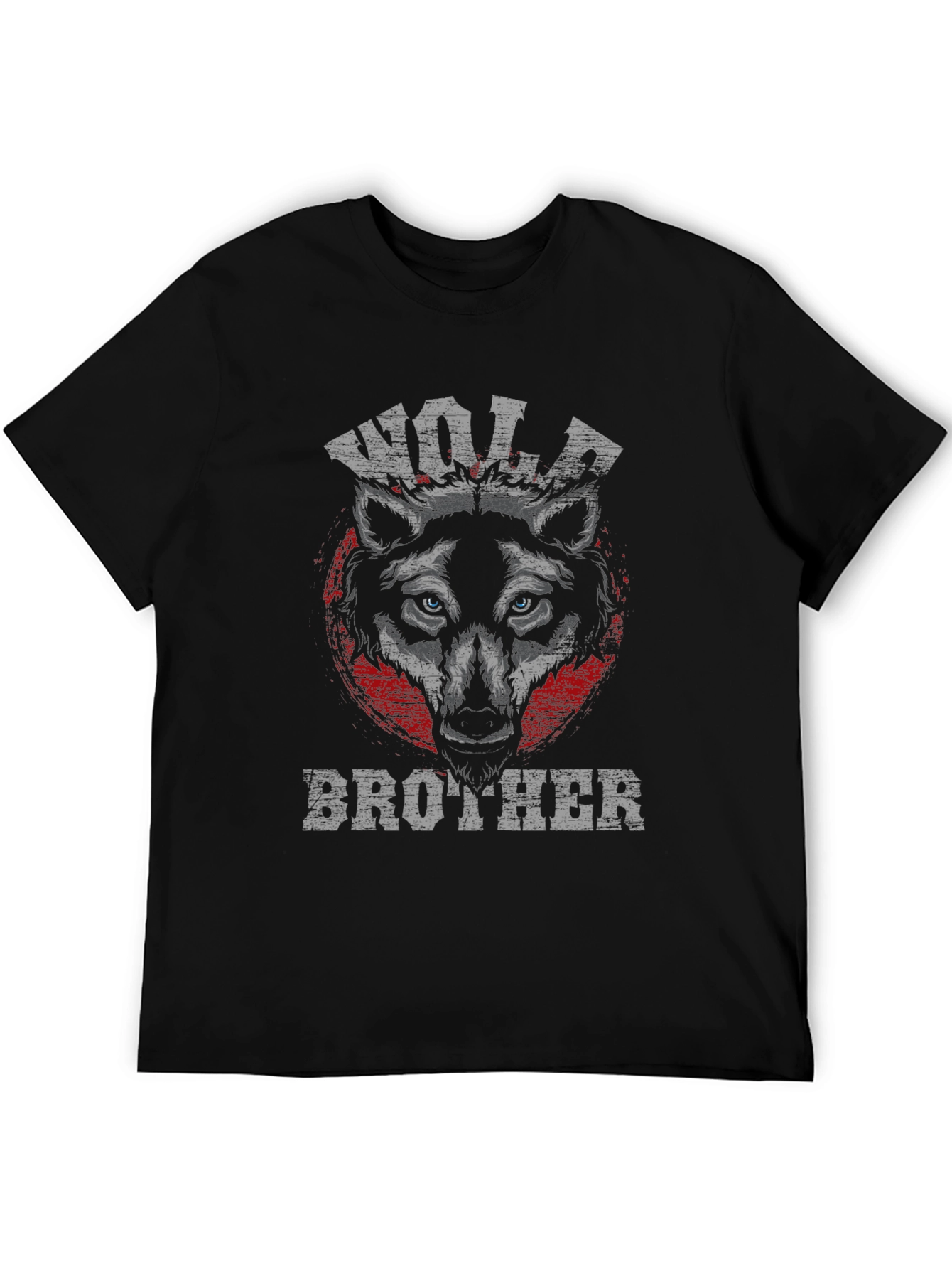 Wolf Brother Graphic T-Shirt - Black