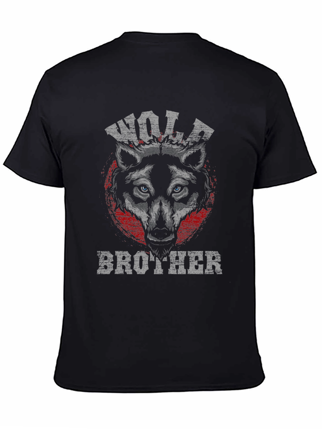 Wolf Brother Graphic T-Shirt - Black
