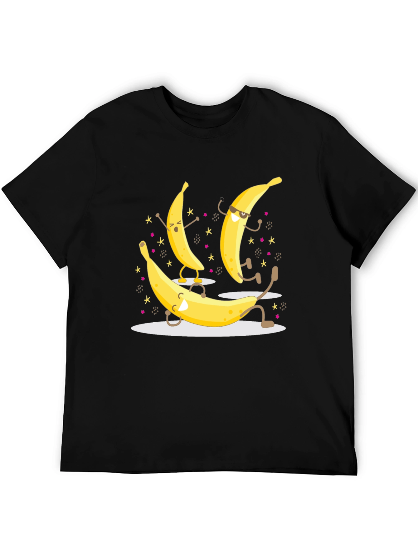 Dancing Banana Graphic T-Shirt - Black