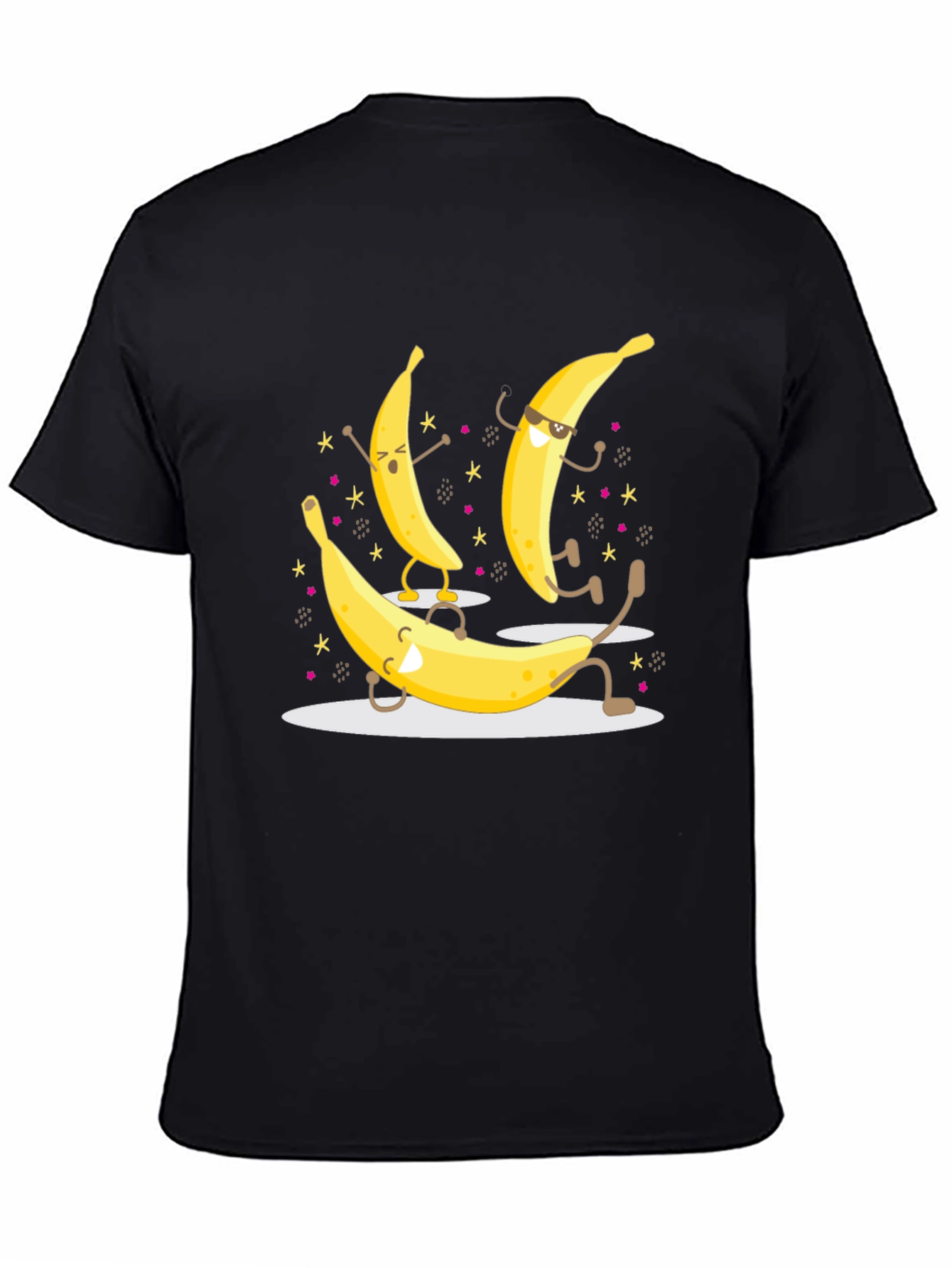 Dancing Banana Graphic T-Shirt - Black
