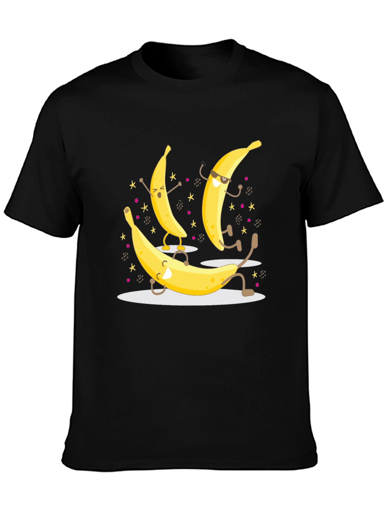 Dancing Banana Graphic T-Shirt - Black