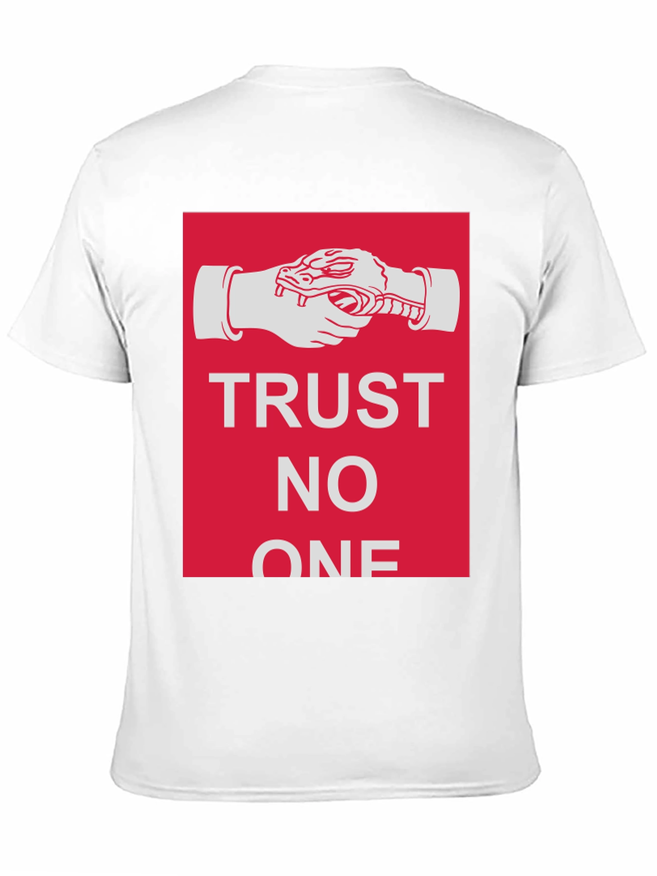 Trust No One Snake Handshake Graphic T-Shirt