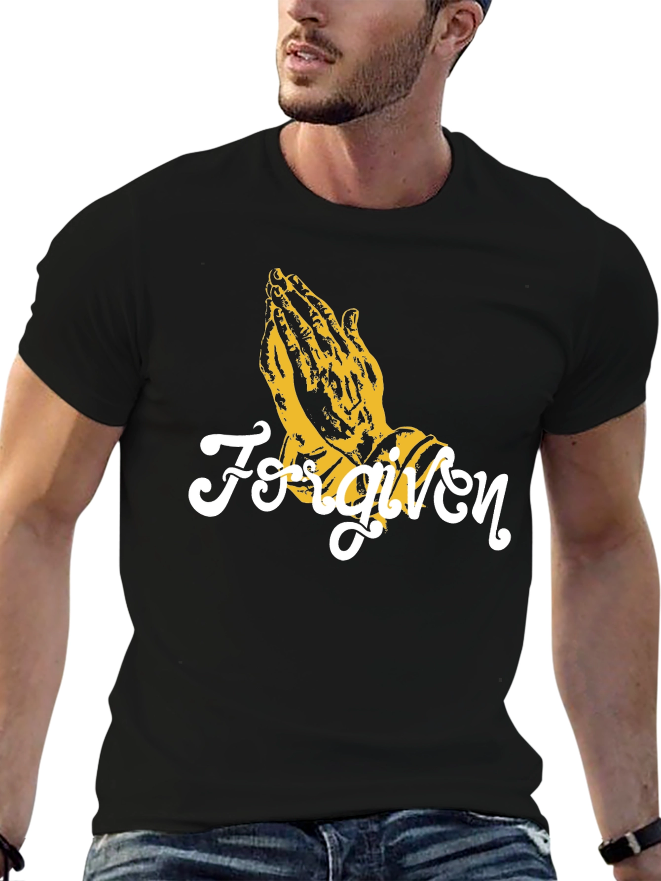 Forgiven Praying Hands Graphic T-Shirt