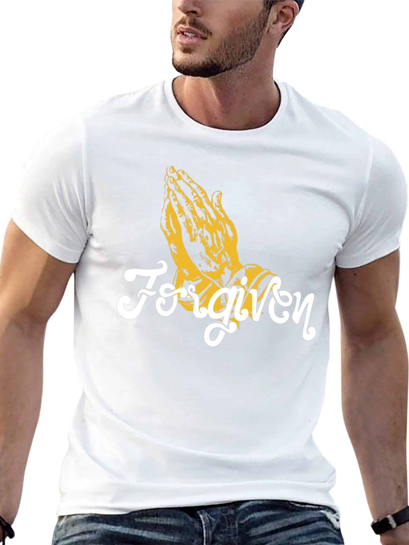 Forgiven Praying Hands Graphic T-Shirt