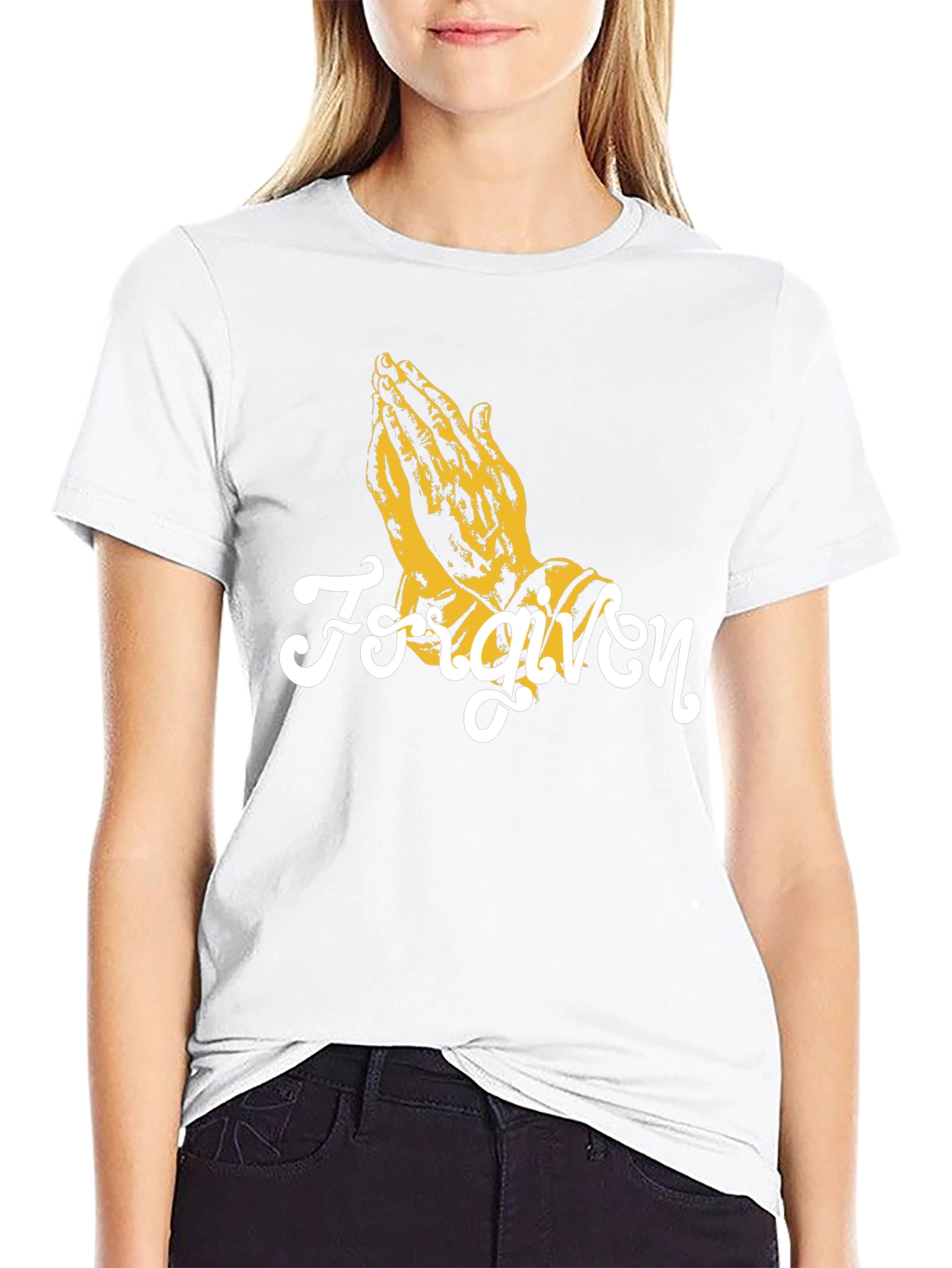 Forgiven Praying Hands Graphic T-Shirt
