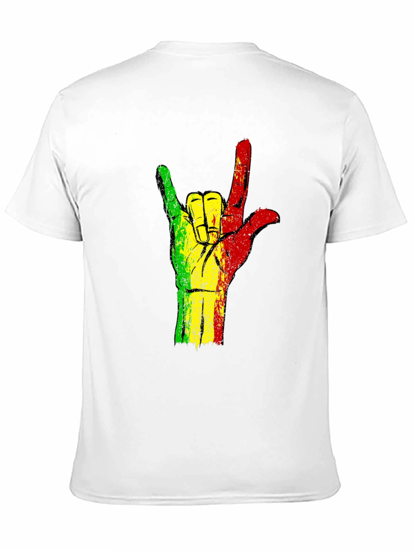 Rasta Hand Sign T-Shirt - Black