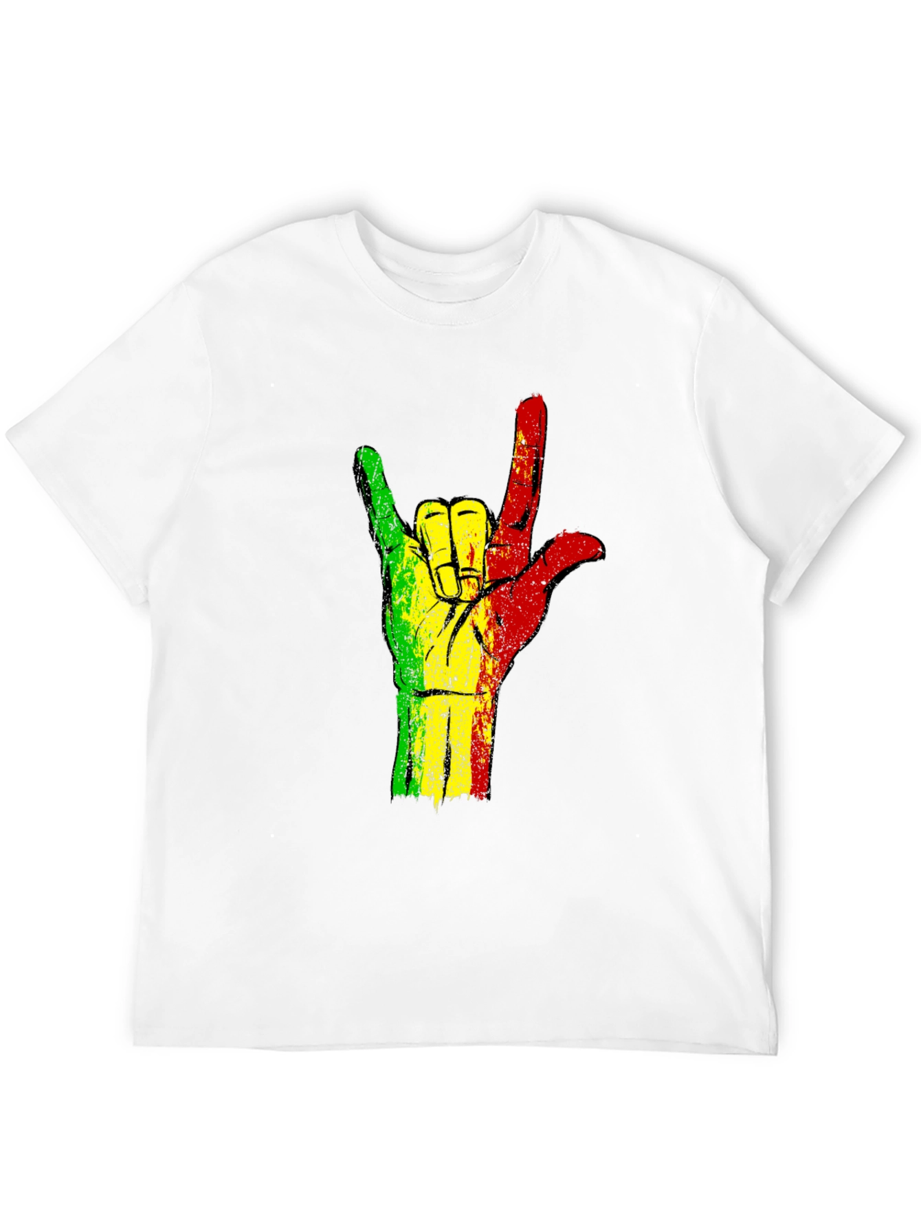 Rasta Hand Sign T-Shirt - Black