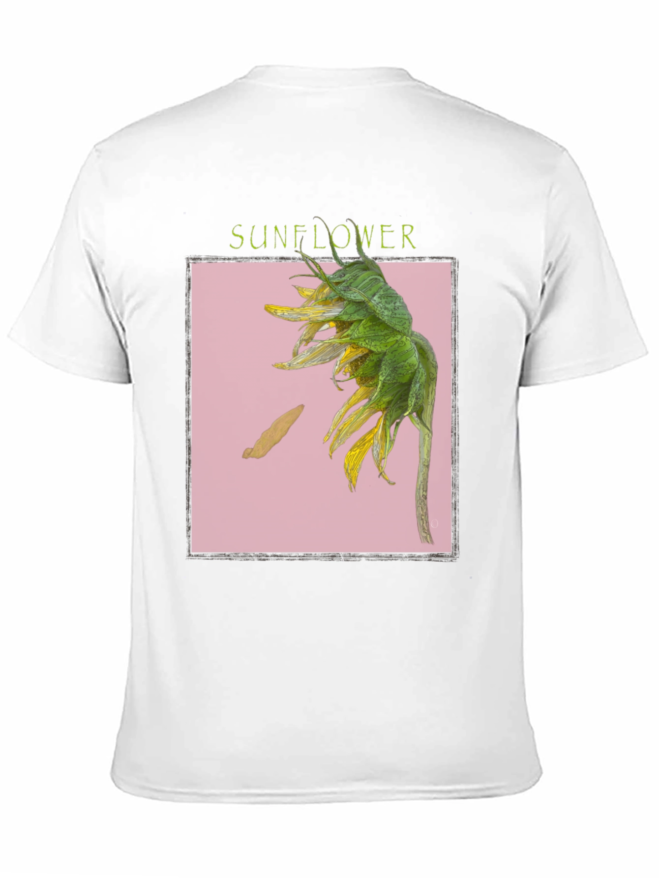Sunflower Graphic Print Black T-Shirt