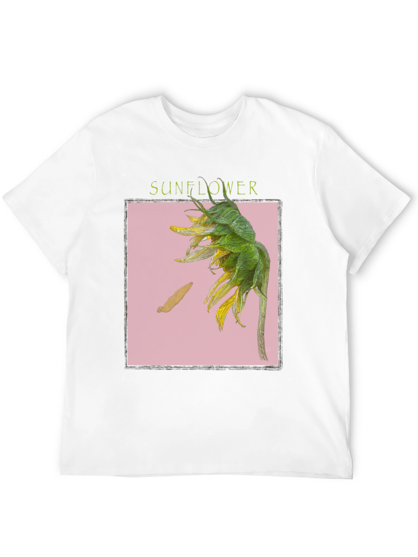 Sunflower Graphic Print Black T-Shirt