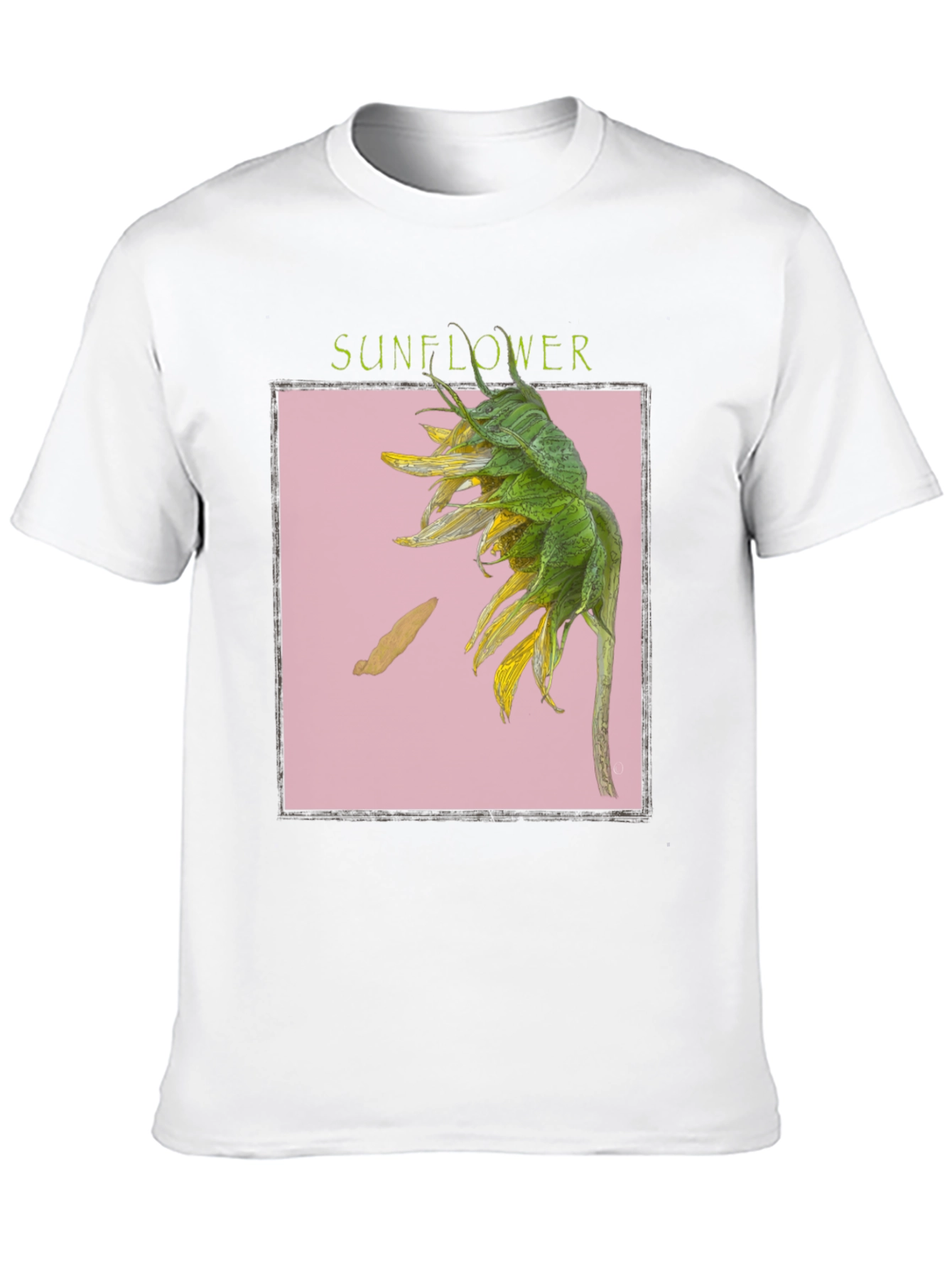 Sunflower Graphic Print Black T-Shirt