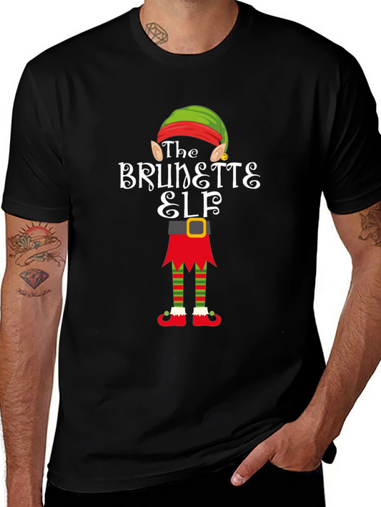 Brunette Elf Christmas T-Shirt