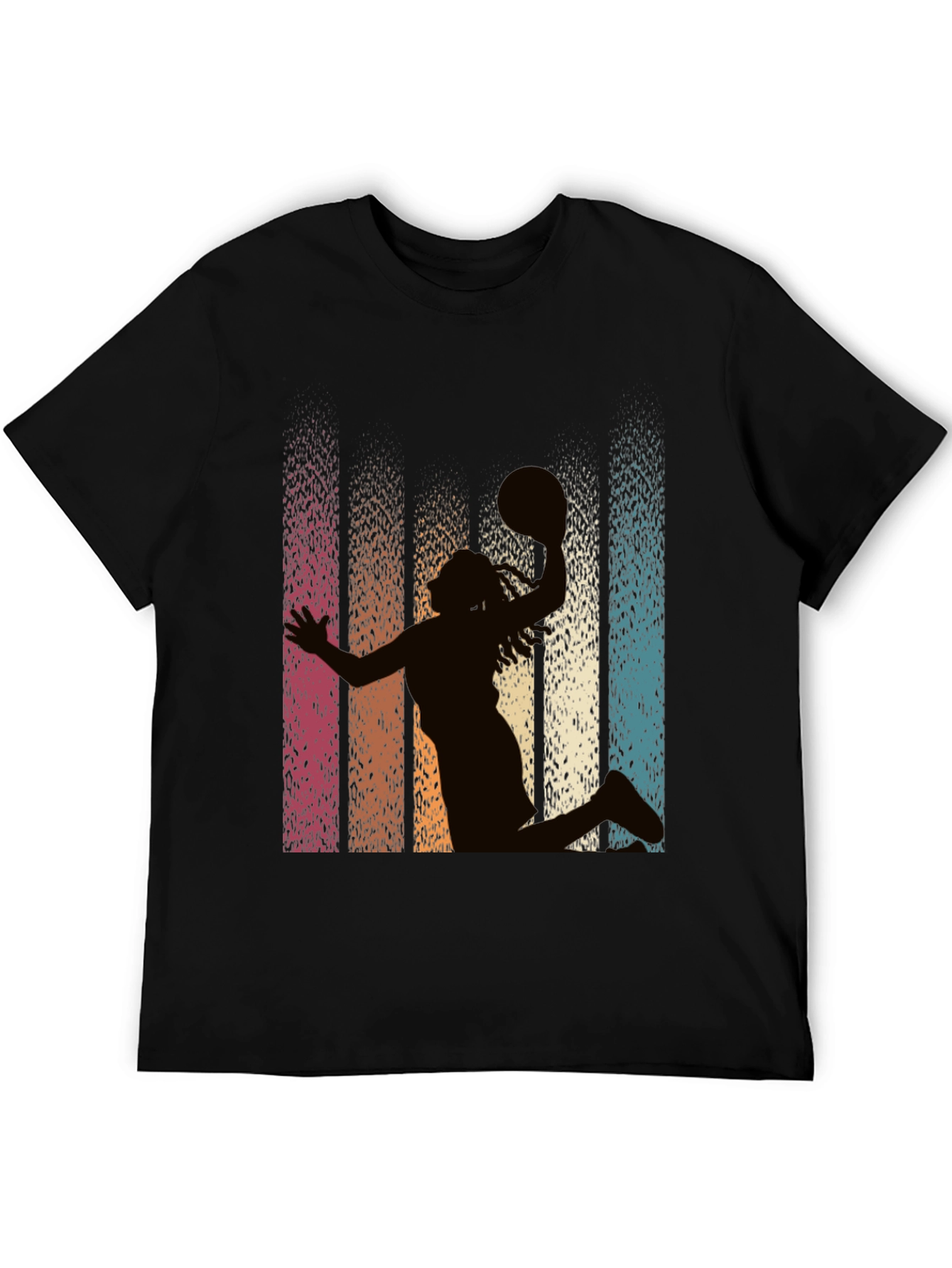 Retro Basketball Silhouette Graphic Tee