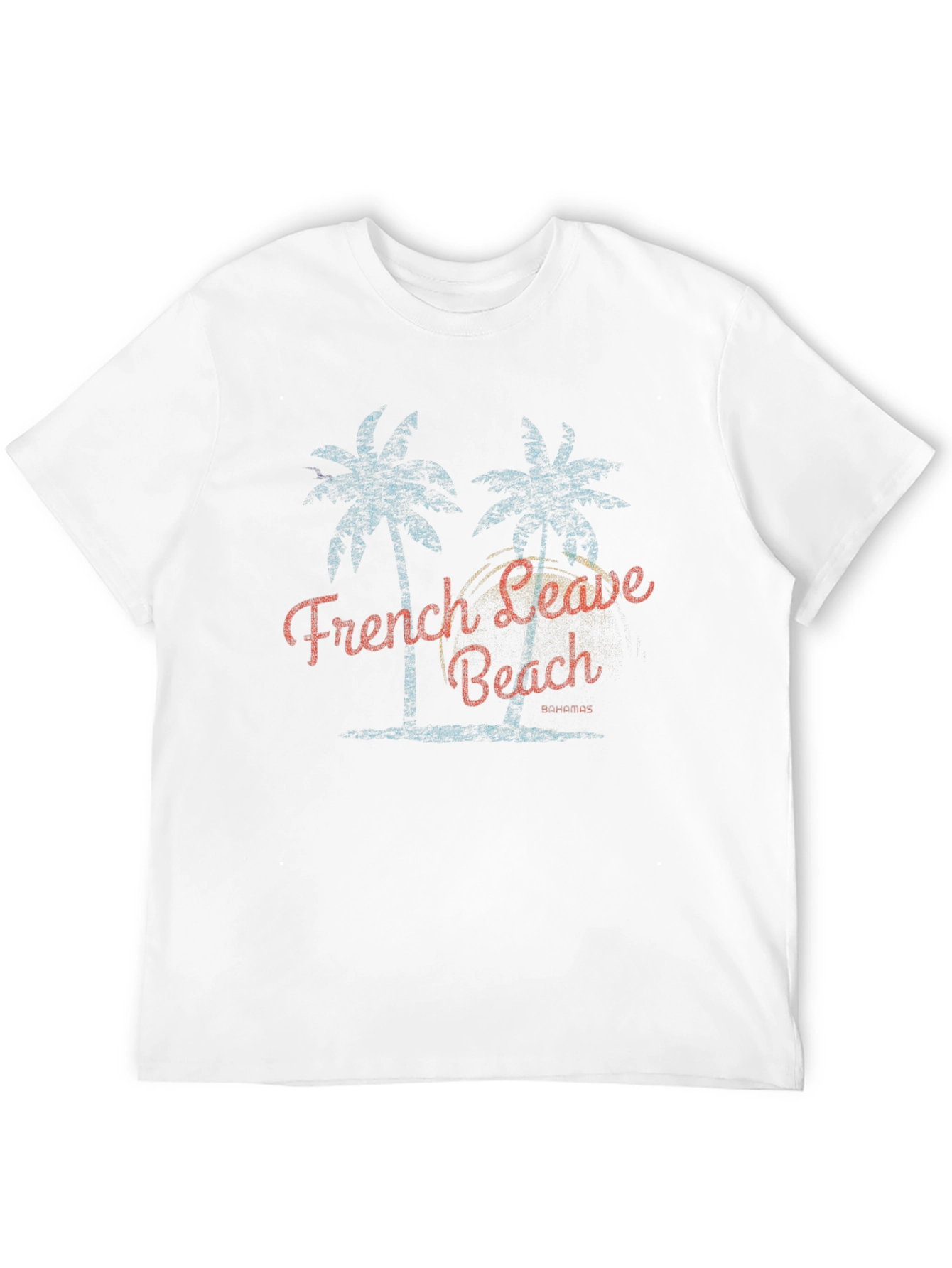 French Leave Beach Mens Black T-Shirt