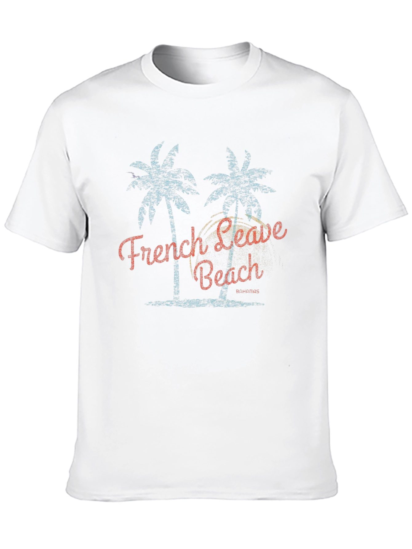 French Leave Beach Mens Black T-Shirt
