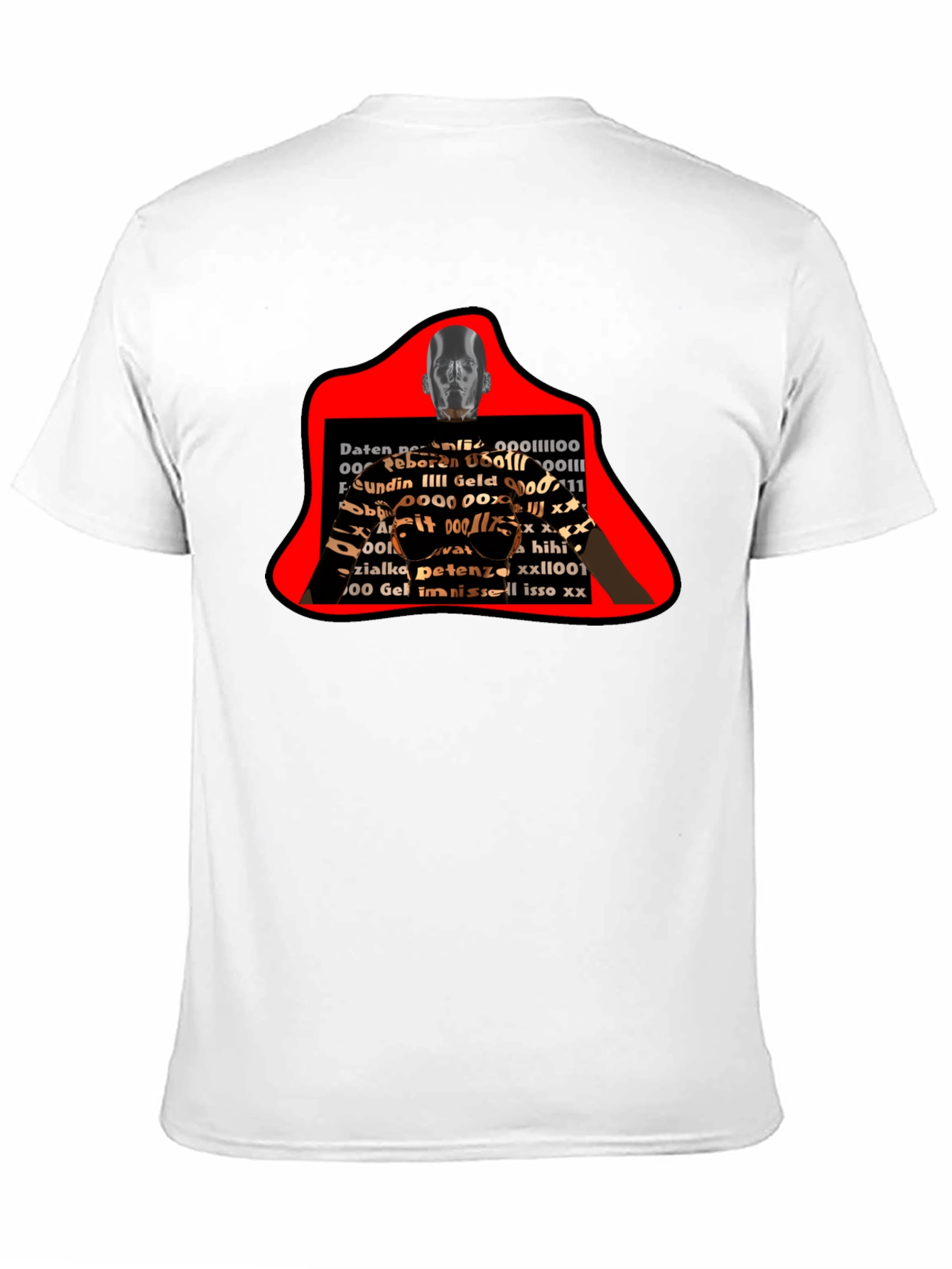 Abstract Graphic Print T-Shirt - Black