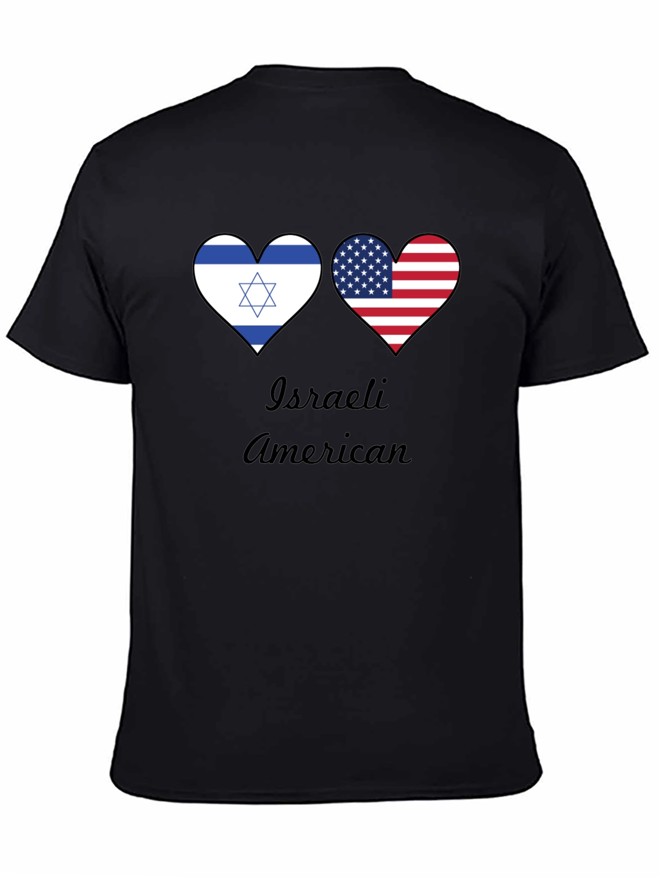 Israeli American Flag Heart T-Shirt