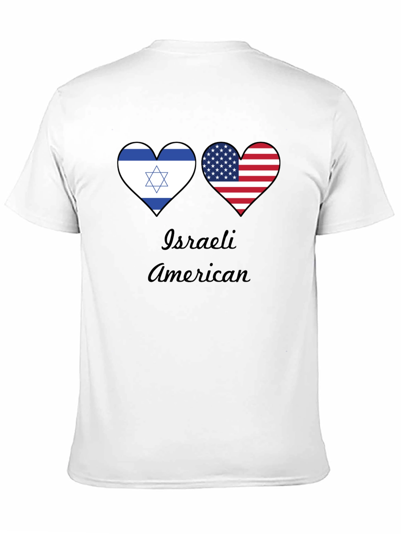Israeli American Flag Heart T-Shirt