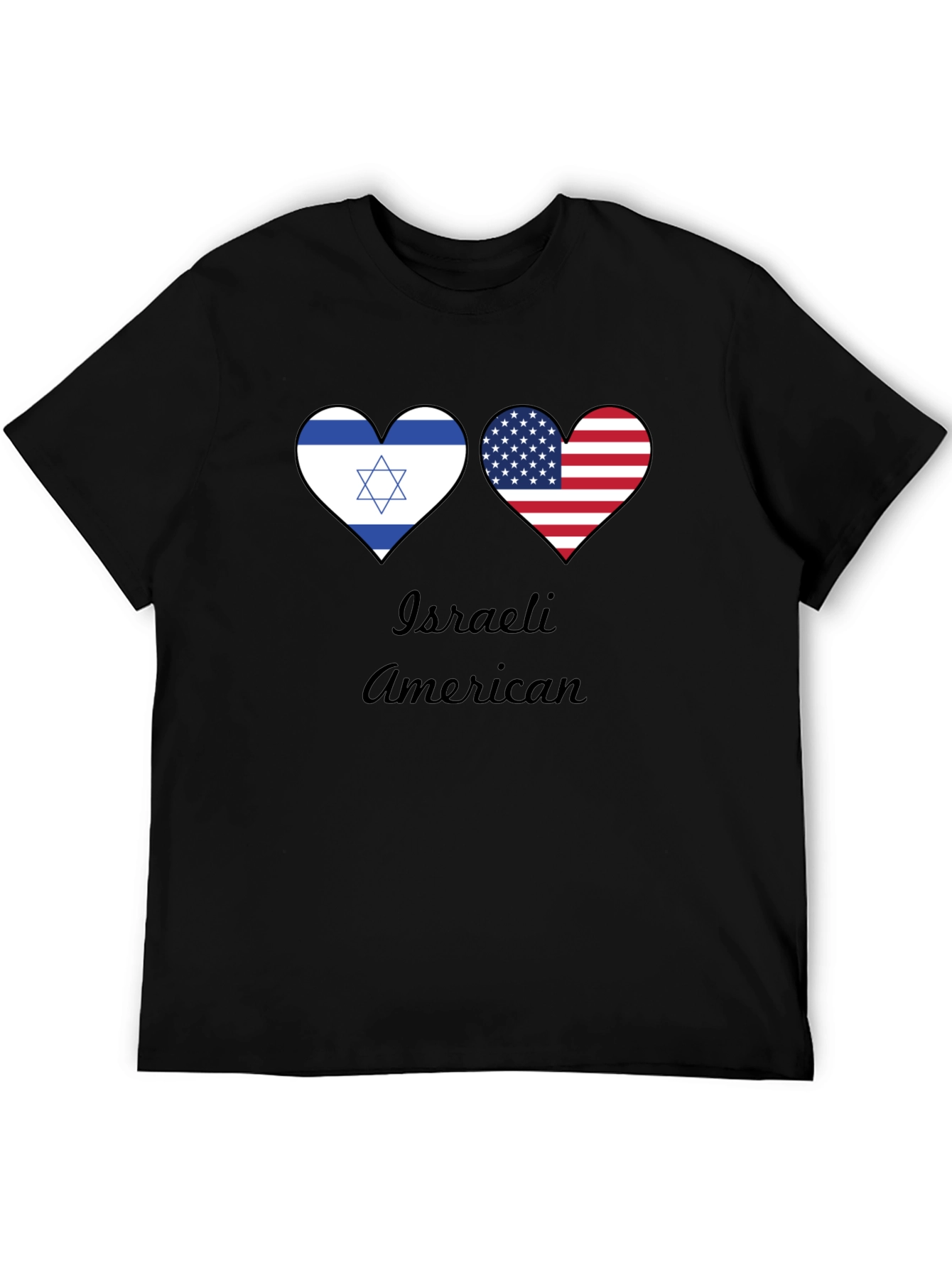 Israeli American Flag Heart T-Shirt