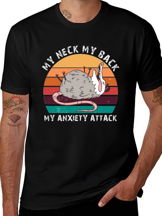 My Neck My Back Anxiety Opossum T-Shirt