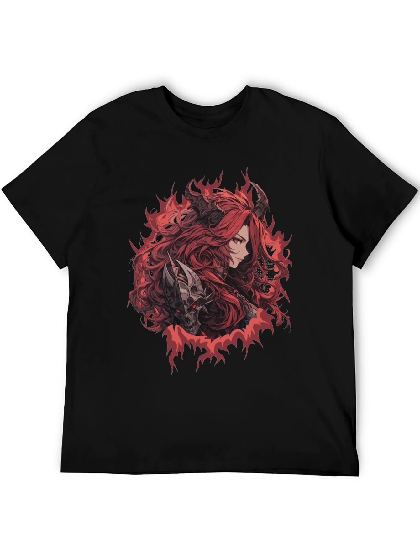 Graphic Print Tee - Anime Demon Girl T-Shirt