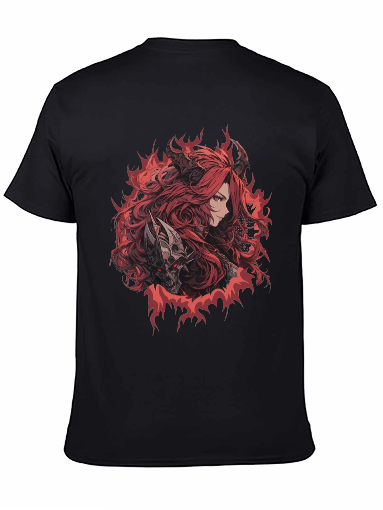 Graphic Print Tee - Anime Demon Girl T-Shirt