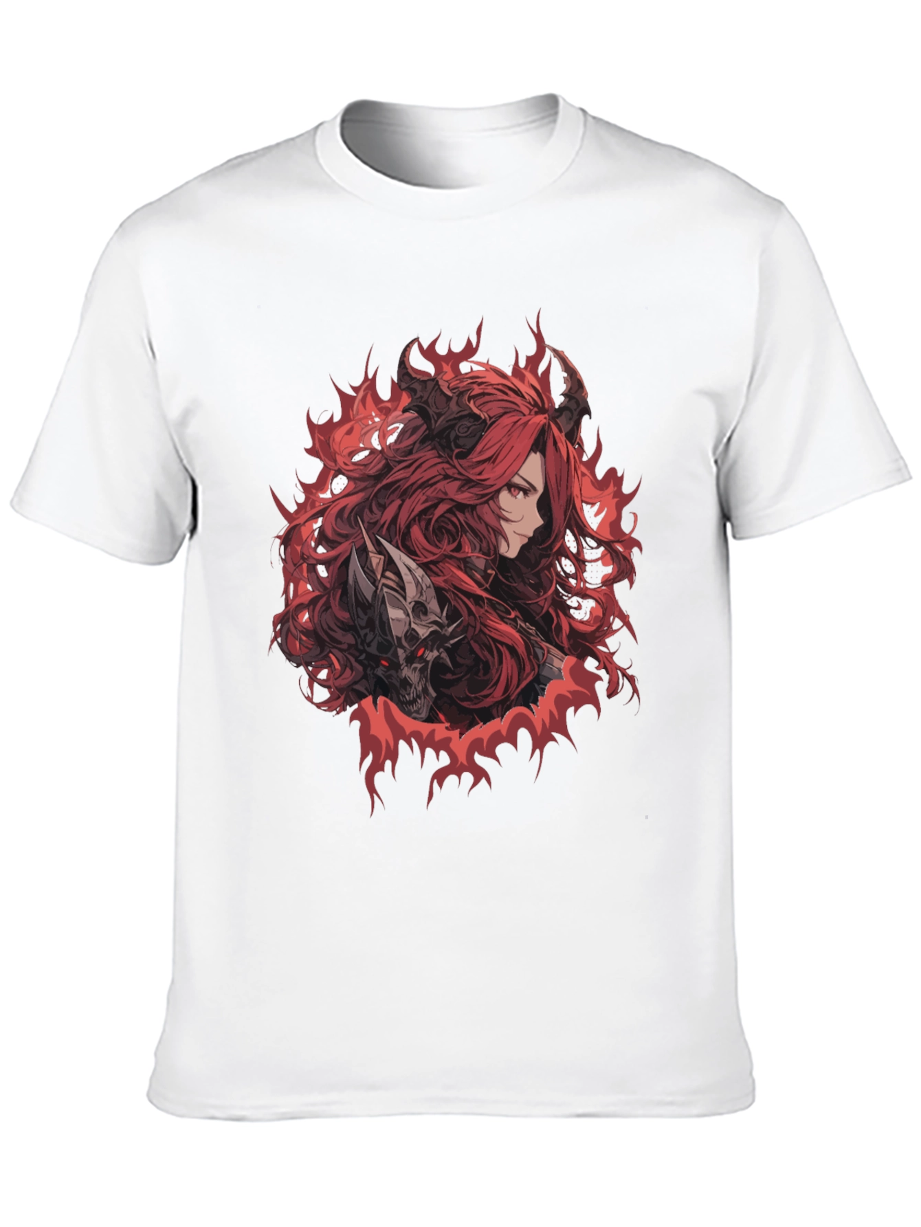 Graphic Print Tee - Anime Demon Girl T-Shirt