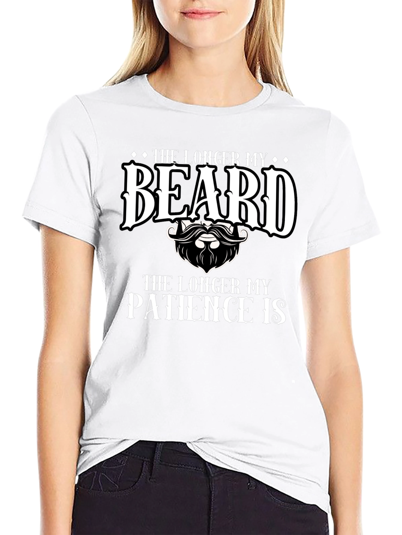 Funny Beard T-Shirt - Longer Beard Longer Patience