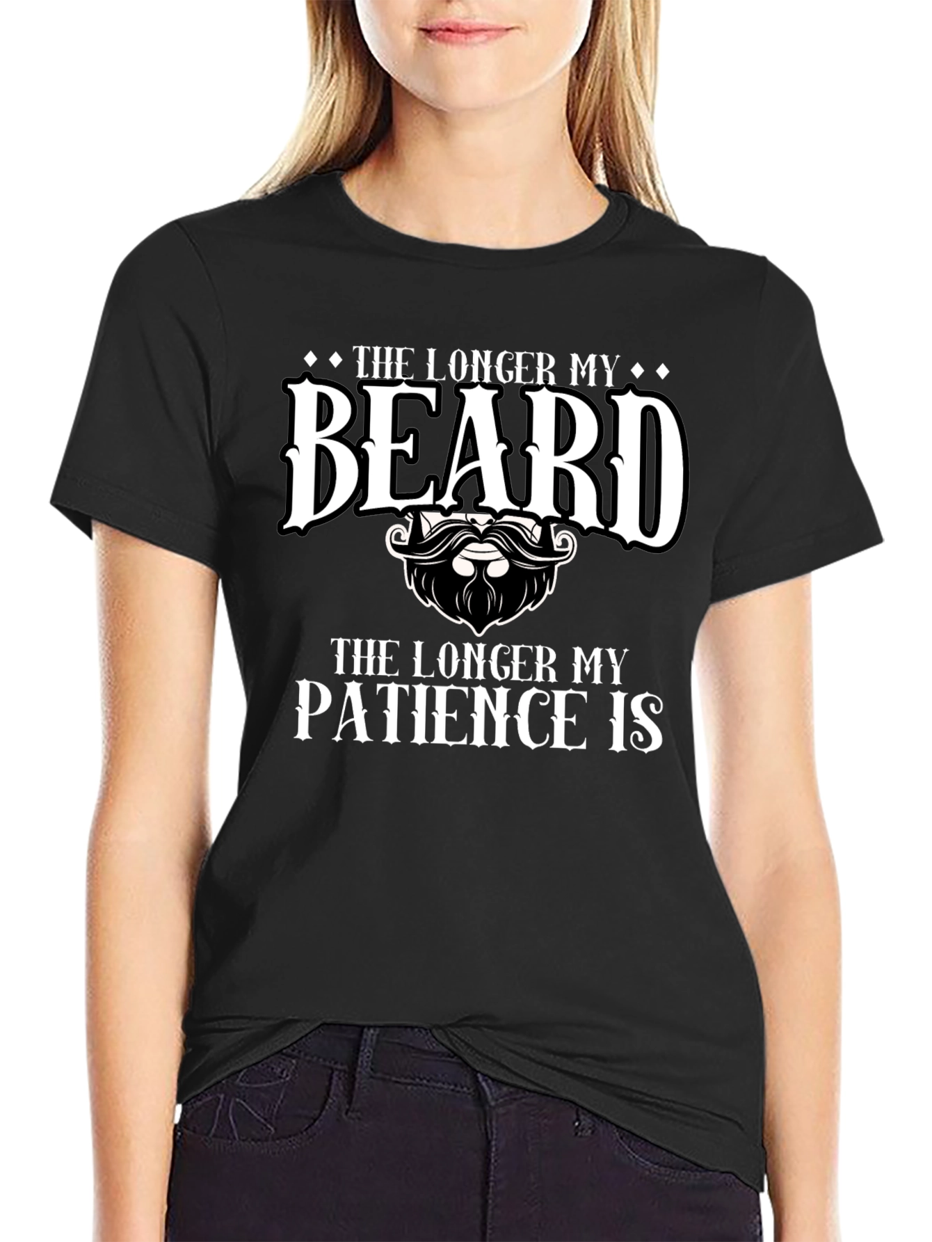 Funny Beard T-Shirt - Longer Beard Longer Patience