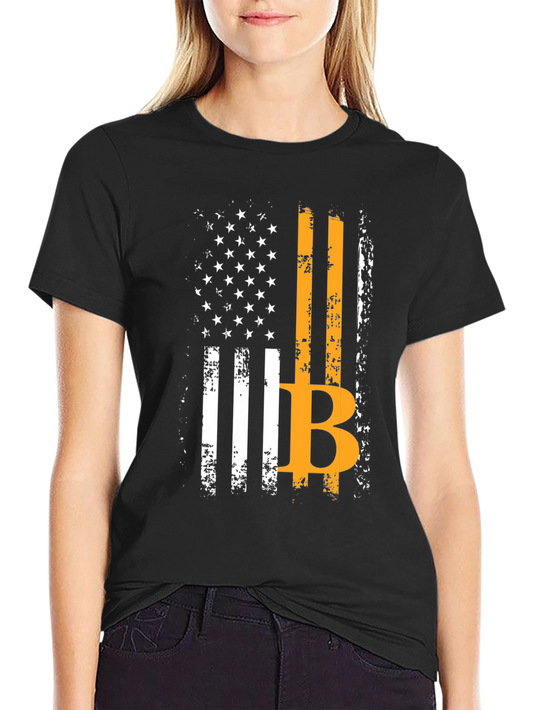 Bitcoin American Flag T-Shirt