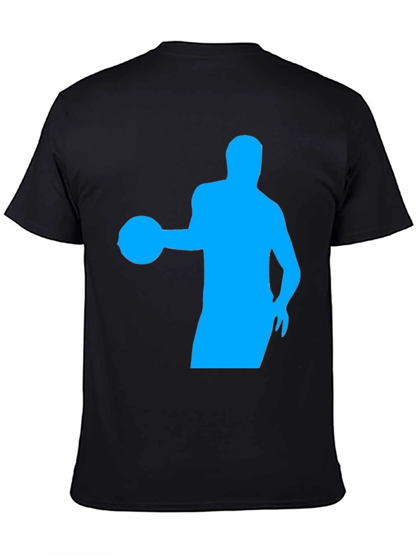 Basketball Player Silhouette Black Graphic Tee