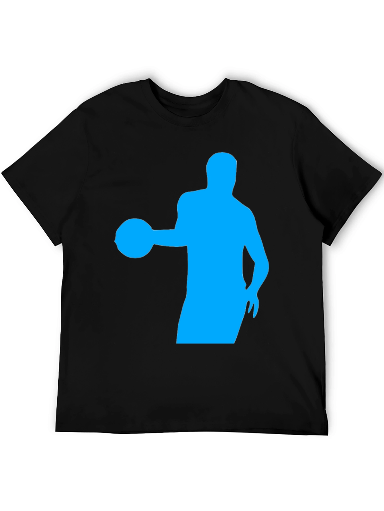 Basketball Player Silhouette Black Graphic Tee