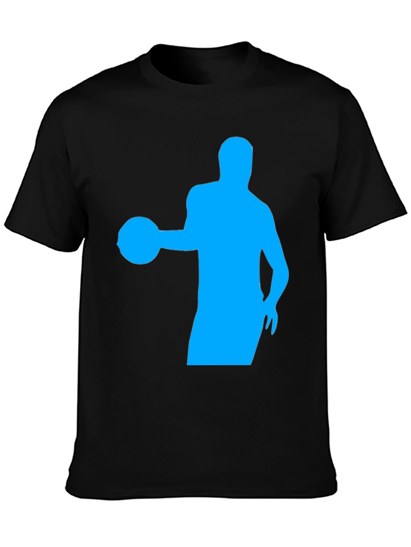 Basketball Player Silhouette Black Graphic Tee