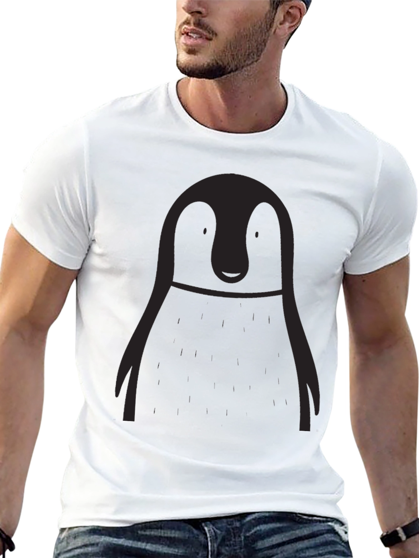 Penguin Graphic Black T-Shirt - Soft Cotton Blend