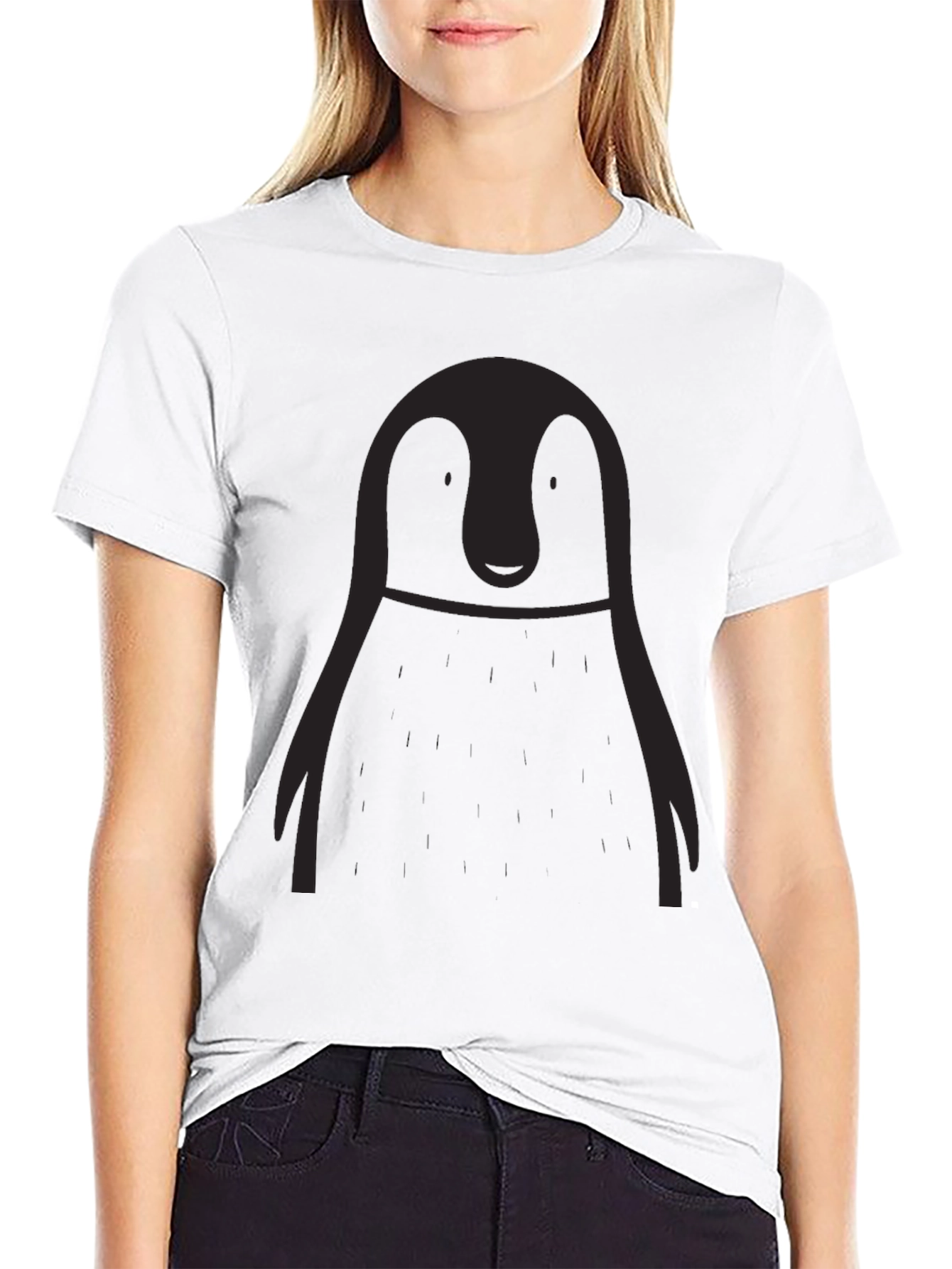 Penguin Graphic Black T-Shirt - Soft Cotton Blend