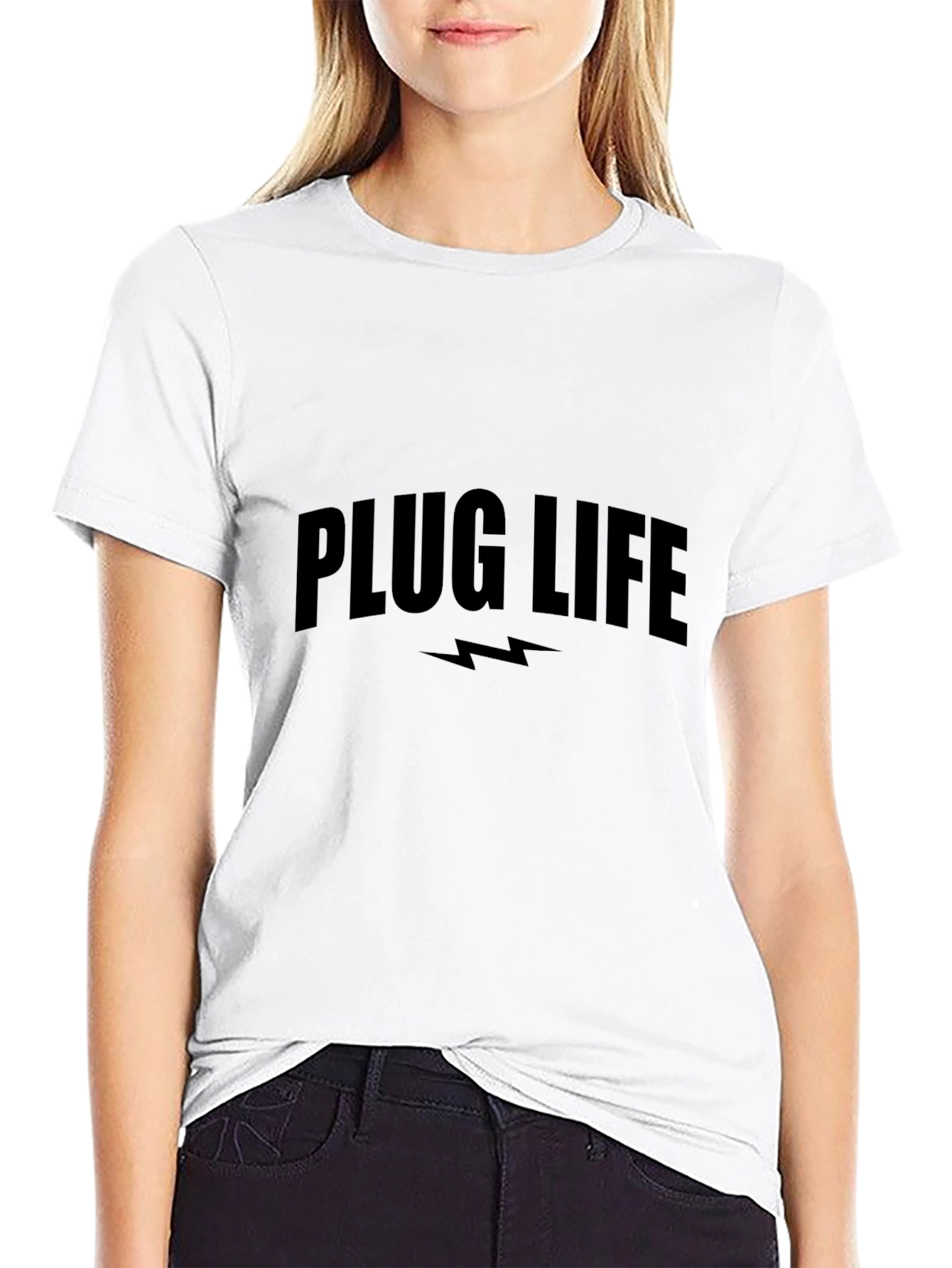 Plug Life Black Graphic Tee