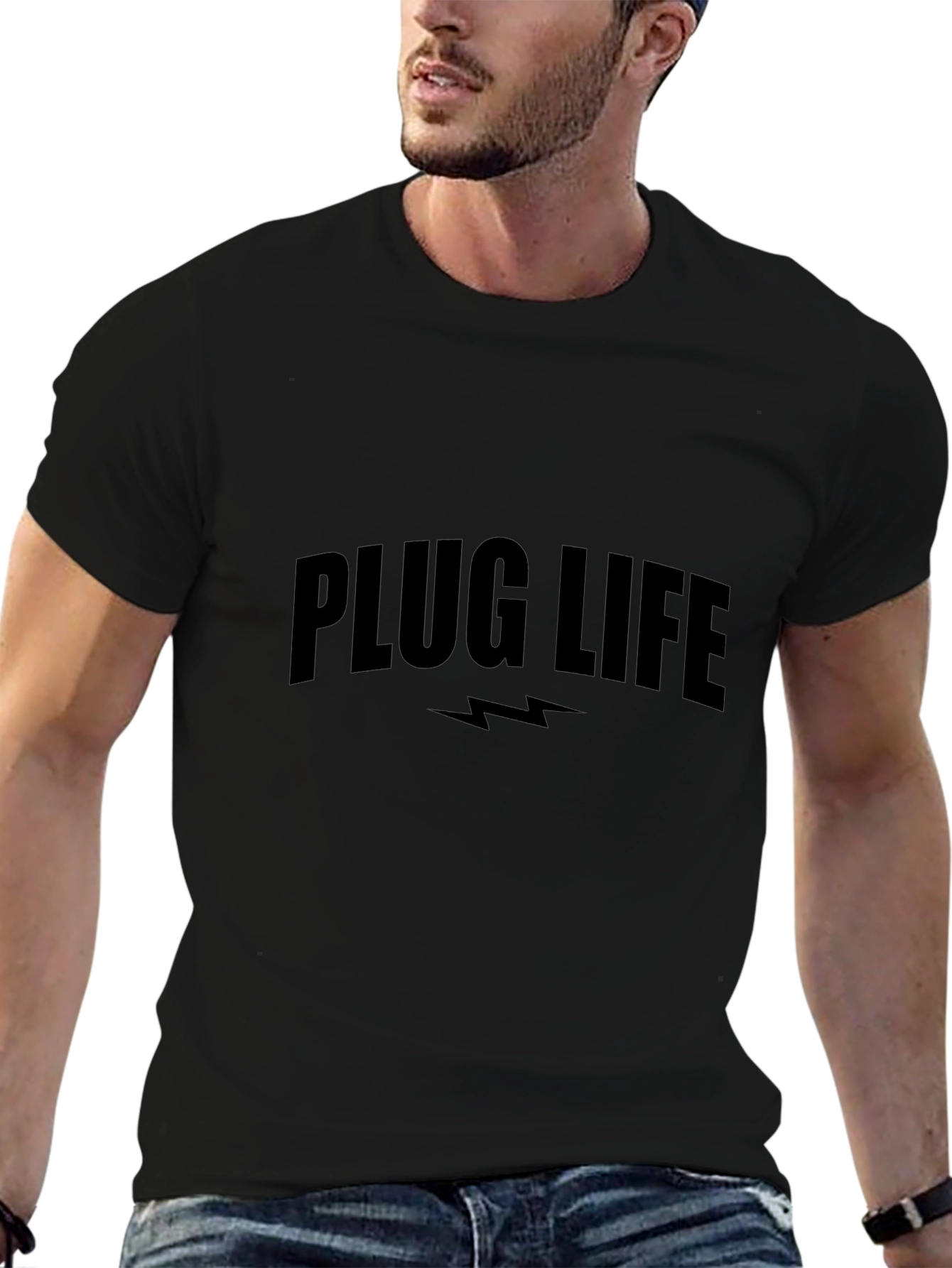Plug Life Black Graphic Tee