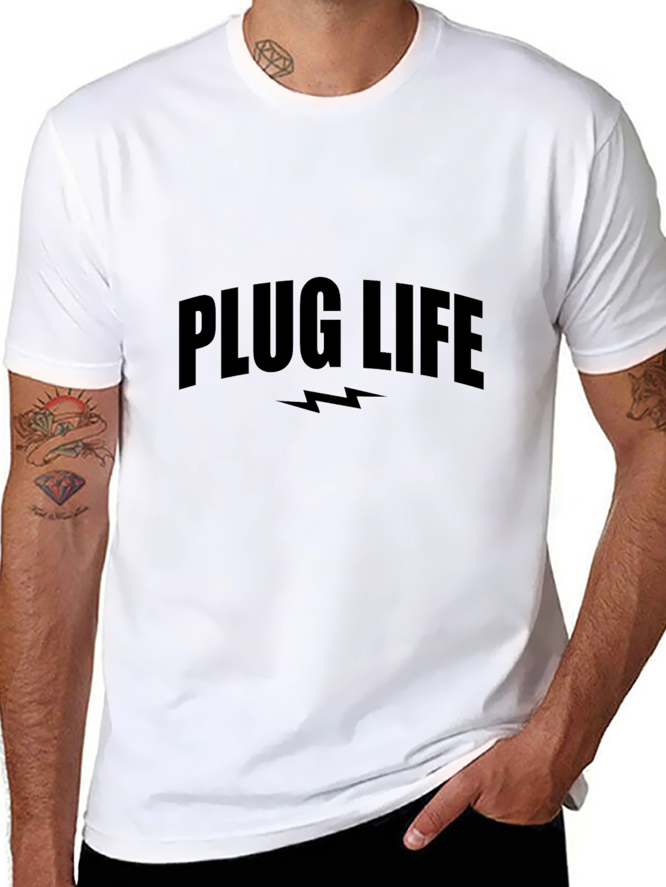Plug Life Black Graphic Tee